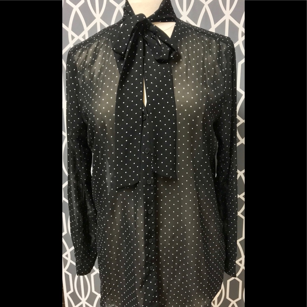 Banana Republic Tie Neck Blouse